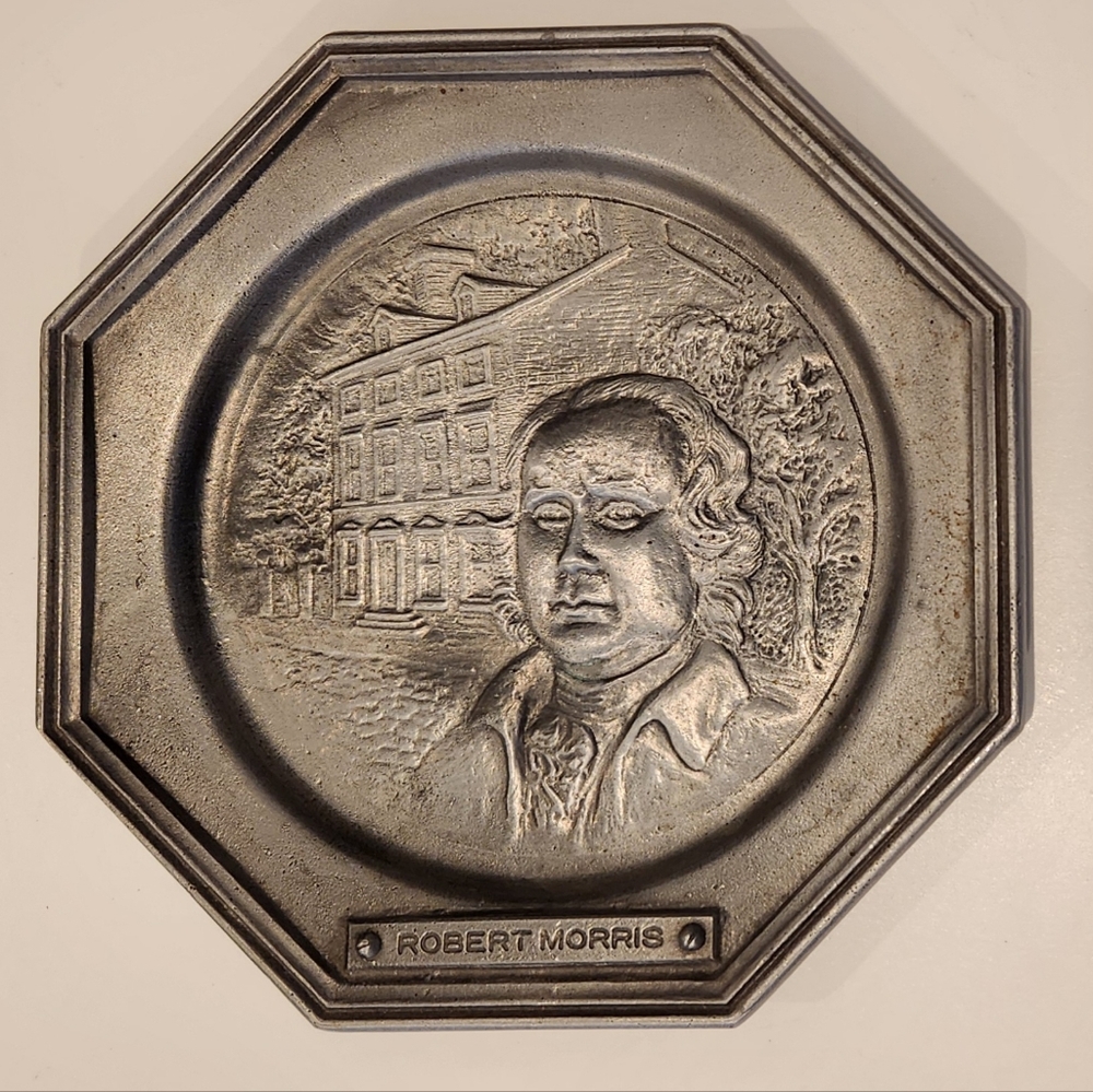 Collectible International Silver Co. Robert Morris Commemorative Plate